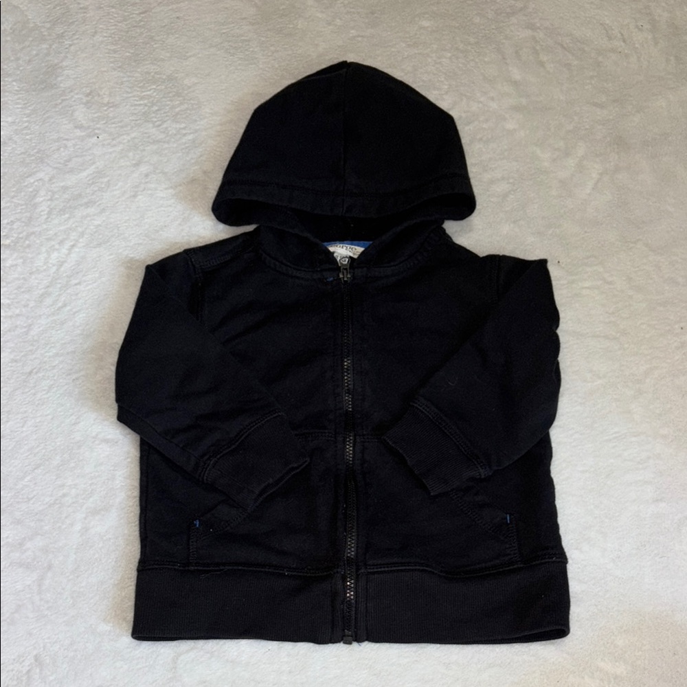 (3 for $10) George Black Hooded Zip-Up Jacket hoodie